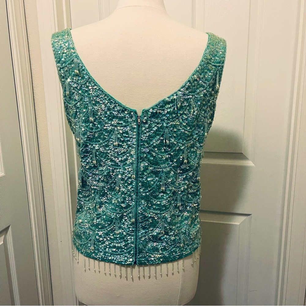 Vintage hand-sewn beaded tank